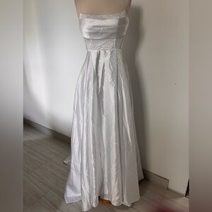 Bridal Strapless Satin Gown size 2